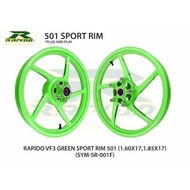 RAPIDO SPORT RIM RIMS 501 FOR SYM VF3i 185 Racing Sport Rim PLUG and PLAY RDY STORE