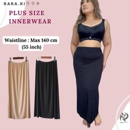 RARAKI A-90 Inner Long Skirt (Waistline: 140 CM) Kain Dalam Muslimah Modal Cotton Plus-Size