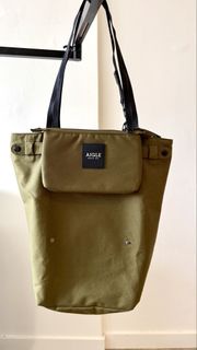 [99% New] Aigle x Pacsafe Large Foldable Anti-Theft Tote Bag (Olive Green)