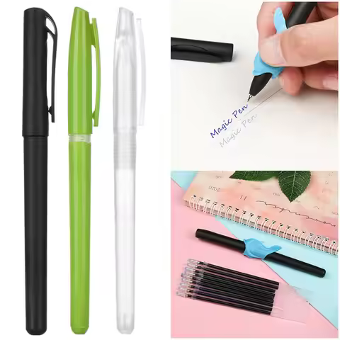 Stationery Disappear Gel Pens Blue Invisible Ink Automatic Fade Pen Disappearing Refill Magic Pen Ki