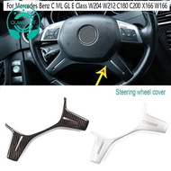 Silver Steering Wheel Trim Decor Sticker for Mercedes Benz C ML GL E Class W204 W212 C180 C200 X166 W166