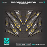 UV TRANSPARENT STRIPING SUPRA X 125 BATMAN MOTIF IP45 WAVE 125 BETMEN STICKER SIMPLE GRAPHICBENING