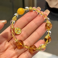 Bracelet Bracelet Single Circle Wholesale Signed White Crystal View Area Women's Yellow God of Wealt