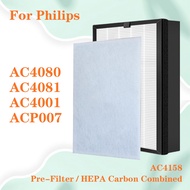 AC4158 / AC4125 Replacement for Philips Air Purifier AC4080 AC4081 AC4001 ACP007 Composite Combine HEPA &amp; Activate Carbon Filter