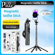 New P135 MAX Magnetic Selfie Stick Tripod with Detachable Wireless Remote for iPhone & Android