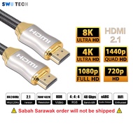UHD 8K HDMI 2.1 HIGH QUALITY HDMI Cable (HDR, eARC, 3D, HDCP 2.2) Full HD 4K 8K TV HDMI to HDMI Cabl