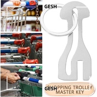 GESH Shopping Cart Token, Detachable Coin Holder Trolley Master Key Token, Portable Reusable Metal M