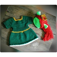 PRINCESS FIONA BABY CLOTHES COSTUME (0-2 years) KNITTED CLOTHES COSTUME/ PHOTOGRAPHY PROPERTY/