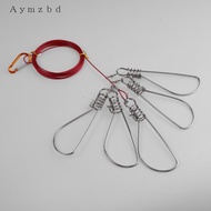 Aymzbd Fishing Stringer Clip Heavy Duty Stainless Steel Kayak Fish Stringer Lock Cable