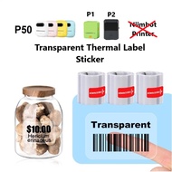 P50 / Detonger P1/P2 Transparent Thermal Label Sticker