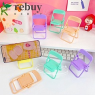 REBUY Mobile Phone Holder, Plastic ABS Mini Chair Phone Stand, Sweet Mini Chair Decorative Foldable Mini Phone Holder Women