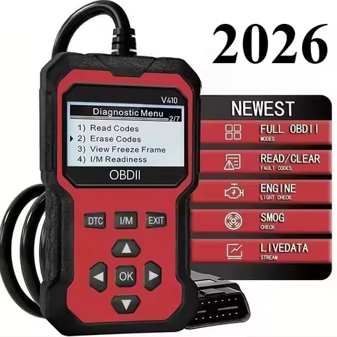 V410 OBD2 Vehicle Fault Detector Scanner Code Reader Eraser Universal Screen Precise Decoding Engine