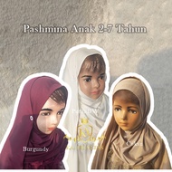 Pashmina Kaos Rayon Premium Jersey Anak Perempuan Jilbab Instan Terbaru 2025 Kekinian Hijab Simple A