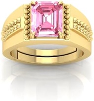 9.25 Ratti Unheated Untreatet A+ Quality Natural Pink Sapphire Gemstone Gold Plated Ring For Women'S