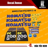 Bộ tem dán máy xúc Komatsu Pc200Lc-8. Tem dán máy xúc Komatsu