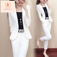 Elegant Girl Casual Business Office Formal Attire For Women Terno Top And Jagger Pants Summer Korean