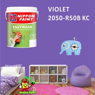 VIOLET 2050-R50B KC ( 1L ) Nippon Paint Interior Vinilex Easywash Lustrous / EASY WASH / EASY CLEAN