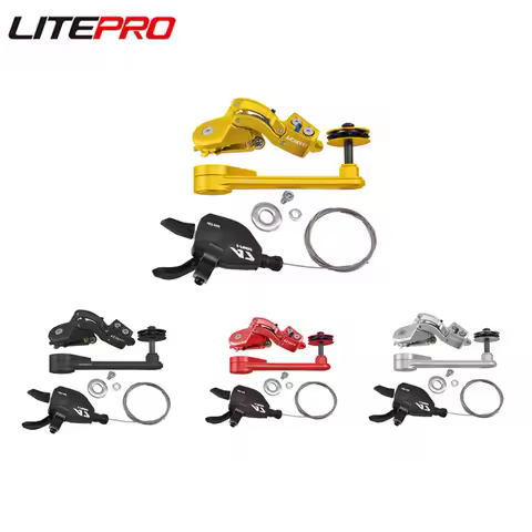 Litepro External 7Speed Chain Tensioner DIP Shifter For Brompton Bike Aluminum Alloy Rear Derailleur