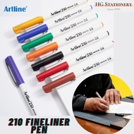 0.6mm Artline 210 Fineliner Signature Writing Drawing Pen 8 Colors