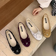 TT Satin Bow Shoes Women 2026 Ballet Shoes