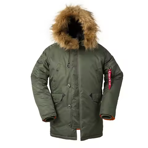 2026 Winter N3B puffer men long Куртка аляска coat military fur hood warm tactical bomber army korea