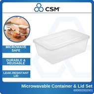 T1500 Microwavable Food Container & Lid Set | BPA-Free Meal Prep Storage | Microwave Safe