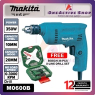 MAKITA Drill 350W M0600B - 1 Year Warranty ( MAKITA ELECTRIC HAND DRILL CORDED DRILL MAKITA HAND DRI