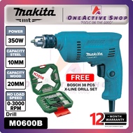 MAKITA Drill 350W M0600B - 1 Year Warranty ( MAKITA ELECTRIC HAND DRILL CORDED DRILL MAKITA HAND DRILL M0600 M0600G )