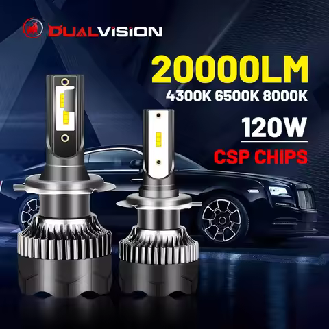 H4 LED Headlight 20000LM 120W LED H7 H1 H11 H8 H9 9005 9006 HB3 HB4 4300K 6500K 8000K PTF Ice Bulbs 