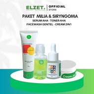 Elzet Skincare Paket Lengkap Khusus Milia Syringoma BPOM Ampuh Serum Cream Penghilang Milia Bawah Ma