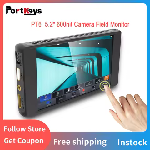 Portkeys PT6 Camera Field Monitor 5.2" 600nit Touchscreen Camera Monitor Vertical Shooting Stretch 3