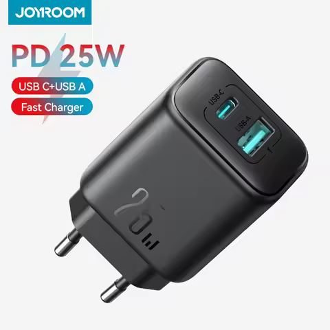 JOYROOM PD 25W USB Charger Type C Fast Charging Adapter USB-A+USC-C Portable Travel Wall Charger For