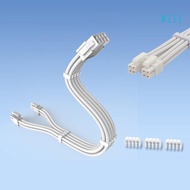Will Meshes Sleeved Cable 8Pin CPU Power Extension Cable ATX12V 8pin 4+4 Connectors