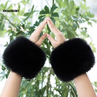 Moamegift Hair Sleeve Cover Warm Sleeve Cover Fluffy Faux Fur Wrist Warmers for Women Stylish Warm S