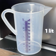Ml measuring cup with capacity of 1 liter (1000 ml) - 2 liters - 3 liters of transparent PP plastic 
