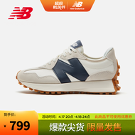 New Balance NB官方女鞋327系列WS327KB复古百搭经典休闲鞋 灰色/米白/藏青 WS327KB 38(脚长24.5cm)