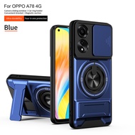 Armor Capa for OPPO A78 4G A78 Phone Case Shockproof Slide Lens Protector Mobiles Phones Cover for O