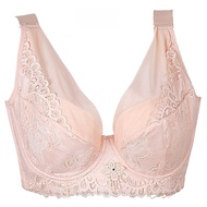 plus Size Bra Ultra Thin No Sponge 85D-115F Cup Adjustable Cotton Lingerie for Heavy Women Comfortab