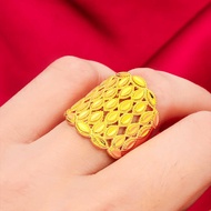 Vietnam Sand Gold Ladies Big Flower Ring Women Fashion Ring Diamond Big Ring