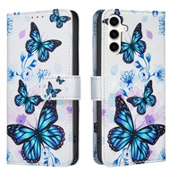 Samsung Galaxy A14 A24 A34 A54 A13 A33 A53 A73 A12 A72 A52 A52S 4G 5G Butterfly Wallet Flip Leather 