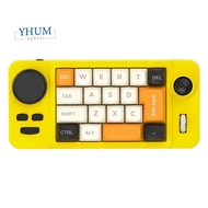 Gaming Keyboard RGB Hot-Swappable Wired Mechanical with 19-Key Macro-Defined Dual-Wheel Joystick for