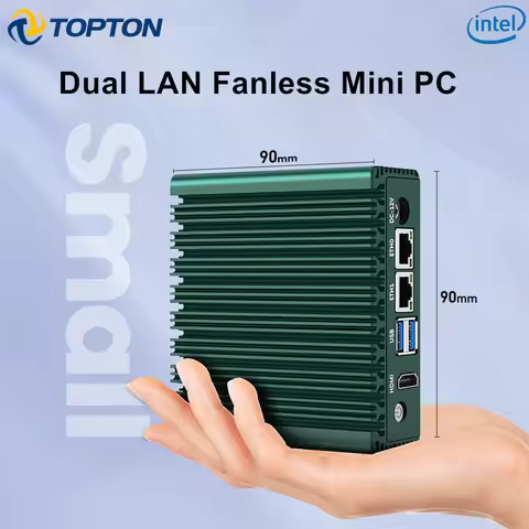 Topton Dual LAN Fanless Mini PC Pentium N3700 Celeron N3160 N3050 Low Power Industrial Micro Compute