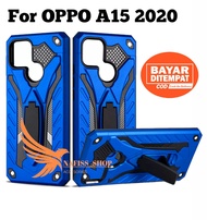 CASE HP OPPO A15 / OPPO A15S casing standing robot hard case NEW cover
