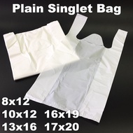 ±250g White Singlet Bag Plain Plastic Bag 8x12 10x12 13x16 16x19 17x20 250g 400g Plastik Bag Plastik