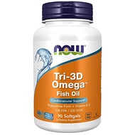[PRE-ORDER] NOW Supplements, Tri-3D Omega™, Triglyceride Form of Omega-3 Fish Oil + Vitamin D-3, Molecularly Distilled, 90 Softgels (ETA: 2023-11-14)