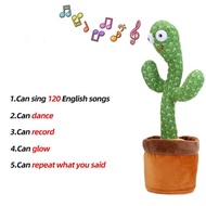 Dancing Cactus Plush Talking Toy Wriggle Dancing Speak Repeat Talk Sound Kawaii Kids Baby Education Toy Home Decoration