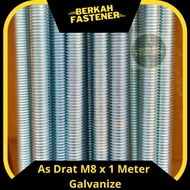 As Drat M8 x 1 meter Galvanized Skru M8 Skru Besi