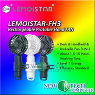 LEMOISTAR FH3 1200mAh USB Hand Ultra Mini Fan Portable Small Umbrella Fan Rechargeable Cooler Outdoo
