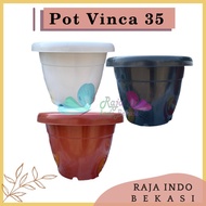 Pot Gentong VINCA 35 Putih Pot Bunga Besar Tanaman Plastik 35 jumbo