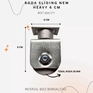 Heavy Duty Sliding Wheels Super Iron 6 cm